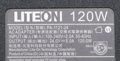 original LITEON PA-1121-24 24V 5A 120W AC Adapter Charger Power Supply 3 Pin ding plug
