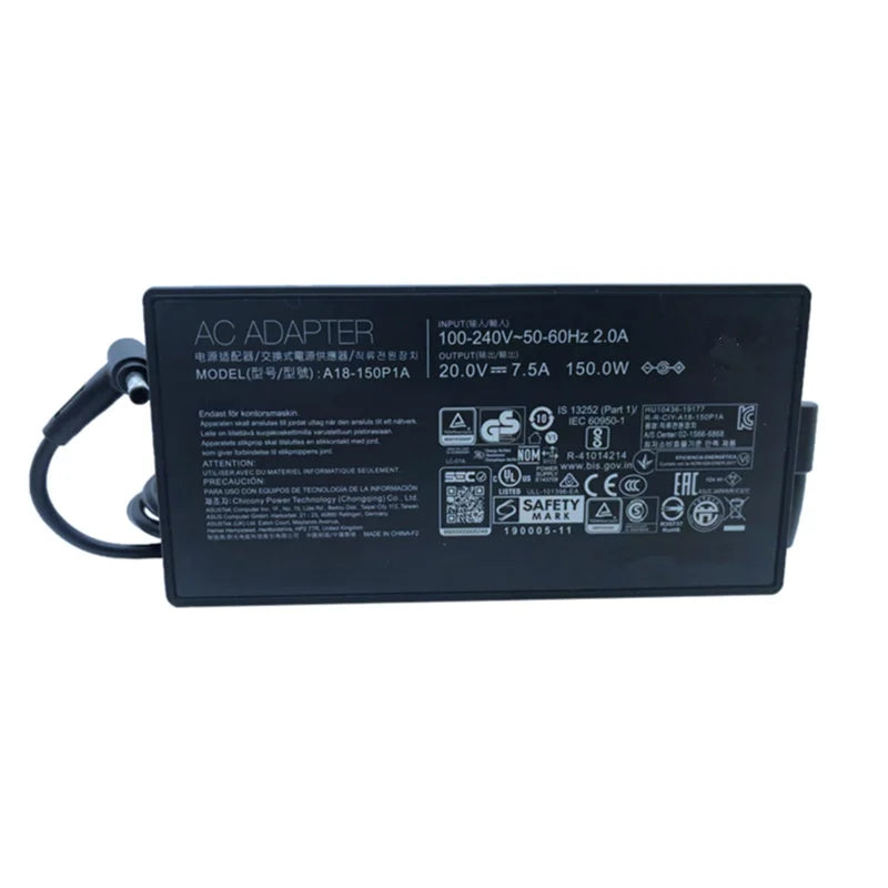 Genuine A18-150P1A 20V 7.5A AC Adapter ADP-150CH B Charger for Asus F571GT X571G TUF GAMING A17 FA706II_FX GL731GT-BB7 Laptop