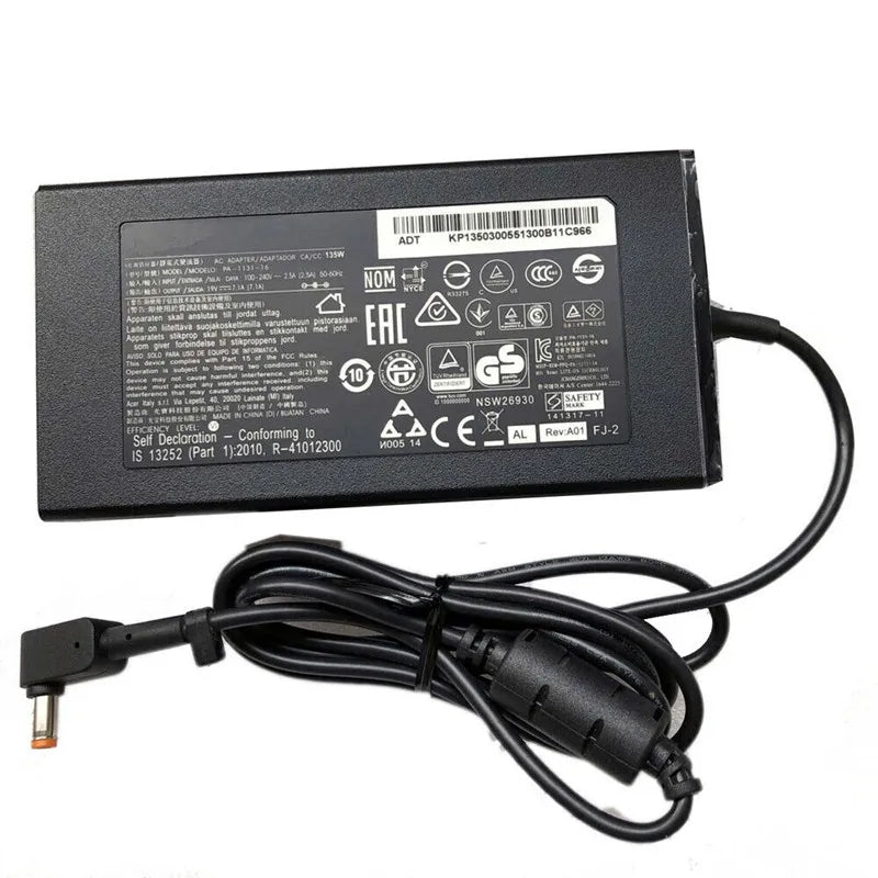 19V 7.1A 135W 5.5*2.5mm Genuine AC Adapter Charger for Acer Veriton L460G L670G C630 C631 C632 Laptop Power Supply PA-1131-16