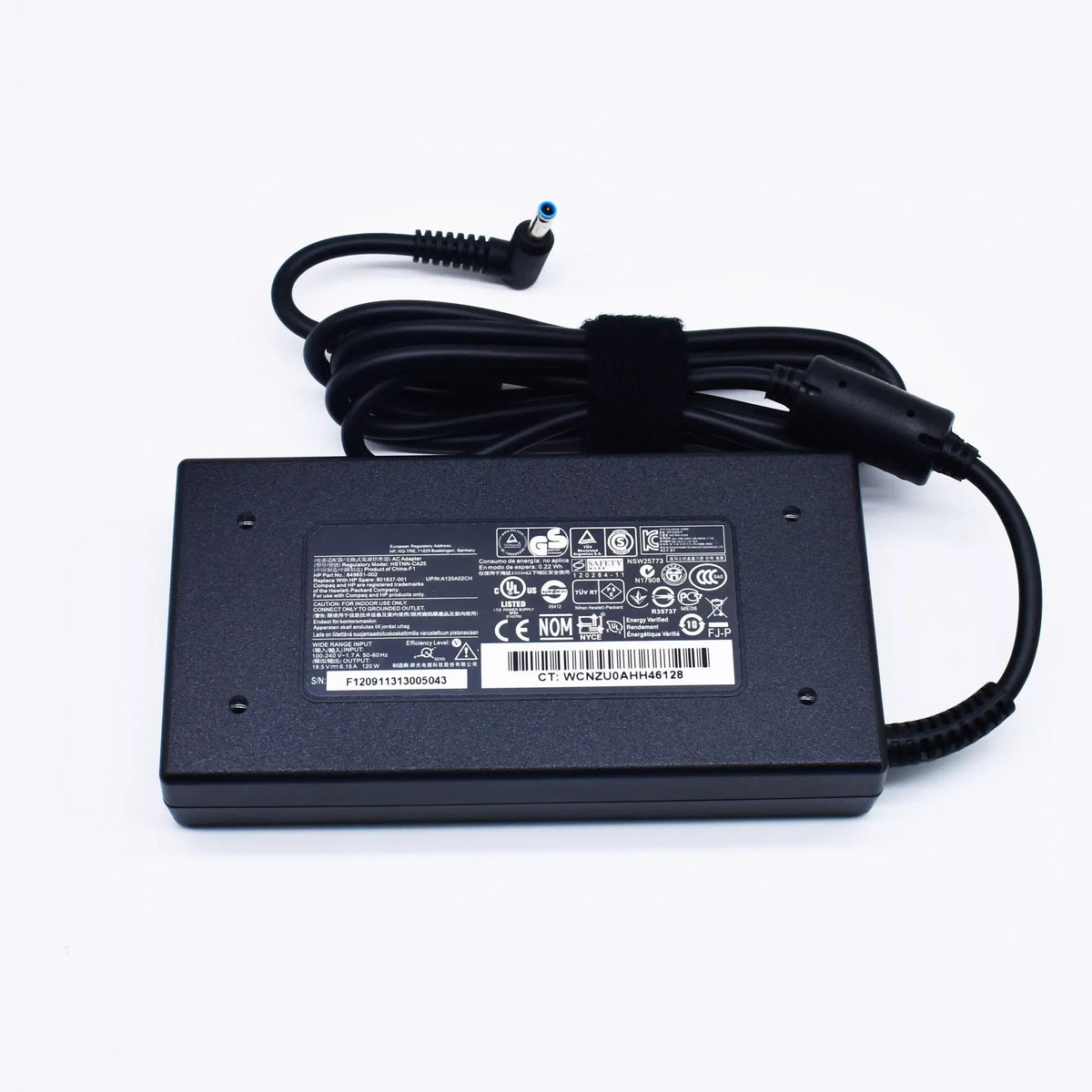Original HSTNN-LA25 120W 19.5V 6.15A Laptop Charger AC Adapter for HP Pavilion 17-AB003NG 17-AB004NA Power Supply Blue Tip