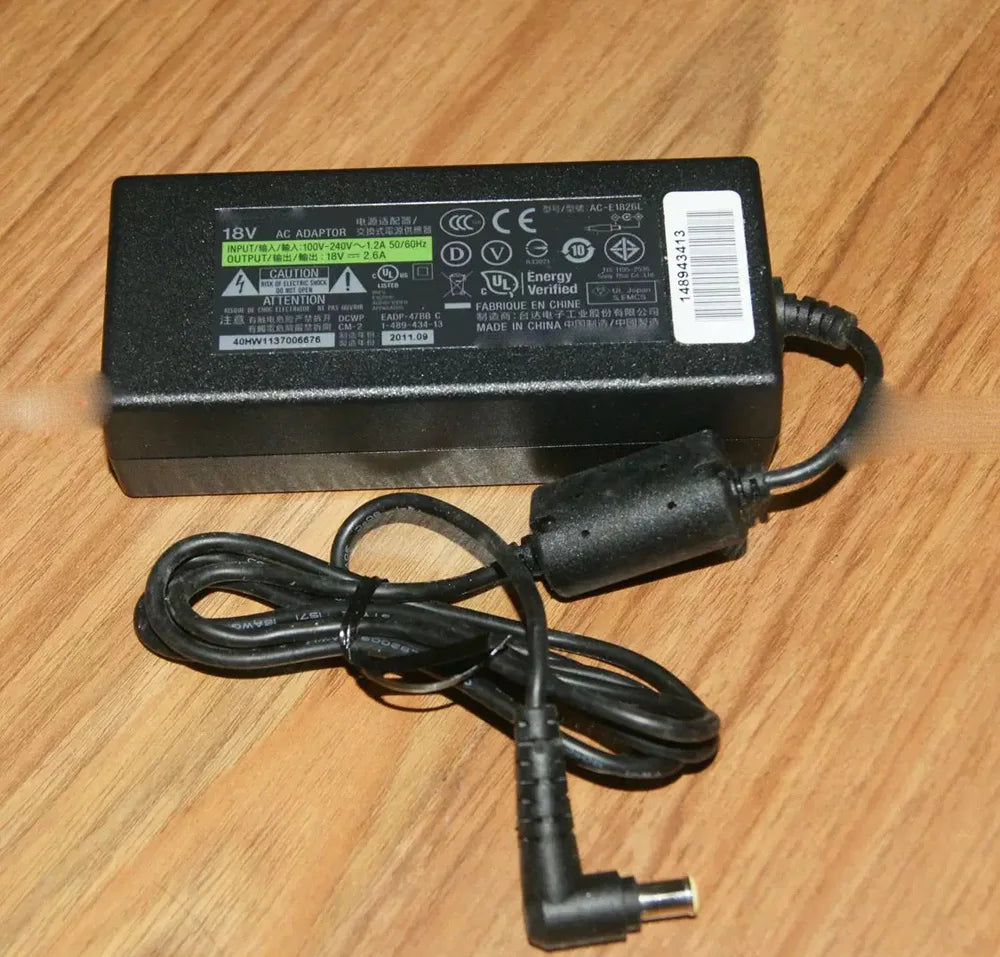 Original AC-E1826L 18V 2.6A 47W AC DC Adapter Charger for Sony SA-32SE1 SA-40SE1 SA-46SE1 TV Sound Bar Power Supply Genuine