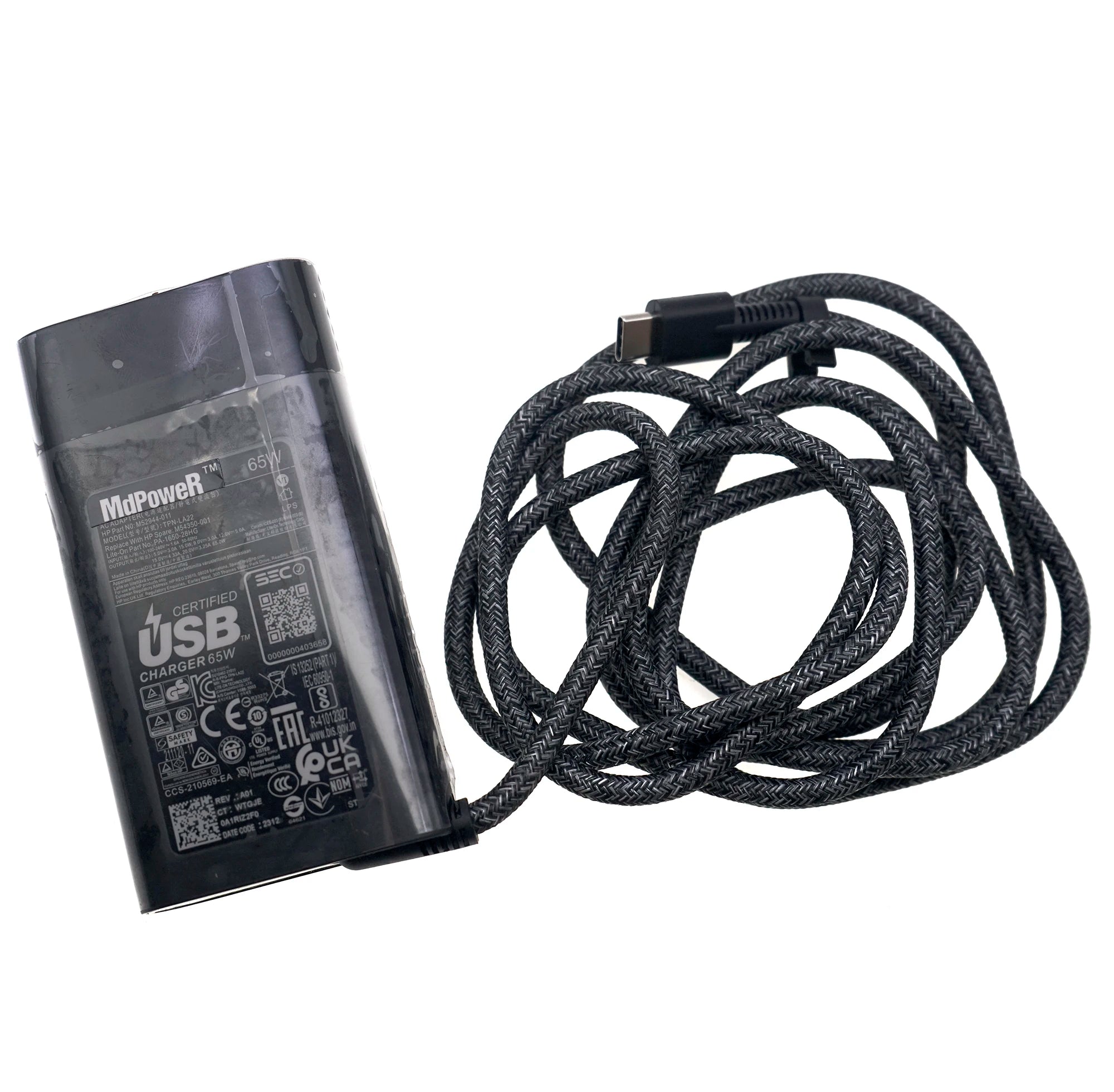 Genuine 65W USB Type C TPN-LA12 Laptop Adapter Charger for HP ELITEBOOK X360 1040 G6 G7 G8  830 G5/3WQ17EC M54350-001 TPN-LA22