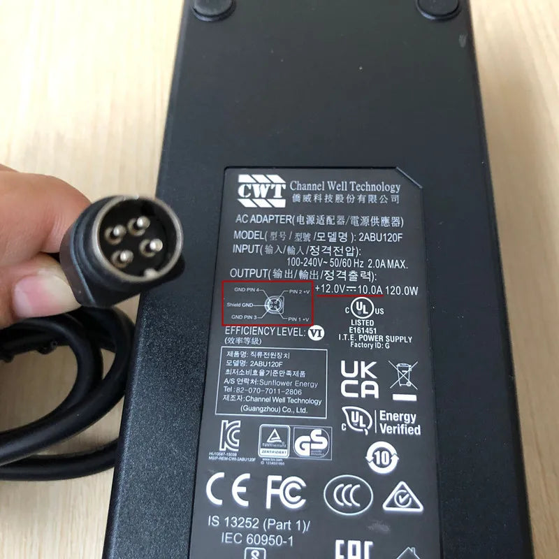 12V 10A 120W 4PIN Replacement AC Adapter For EDAC EA11351A-120 EDACPOWER Power Supply Charger EA11011H-120