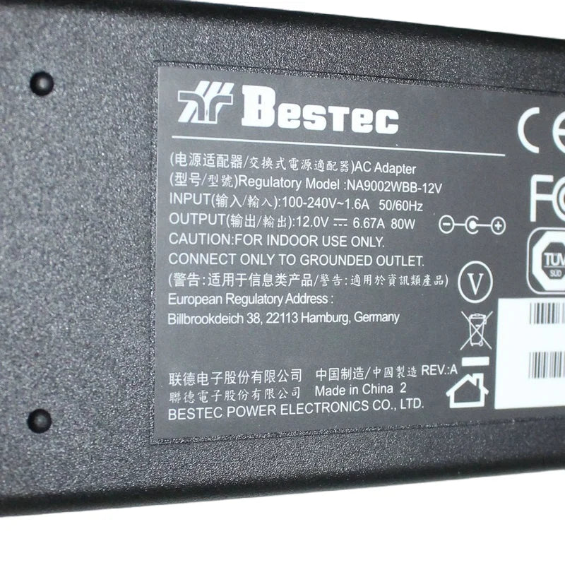 Genuine Bestec 12V 6.67A AC Adapter Charger NA9002WBB-12V LCD Monitor Laptop Power Supply