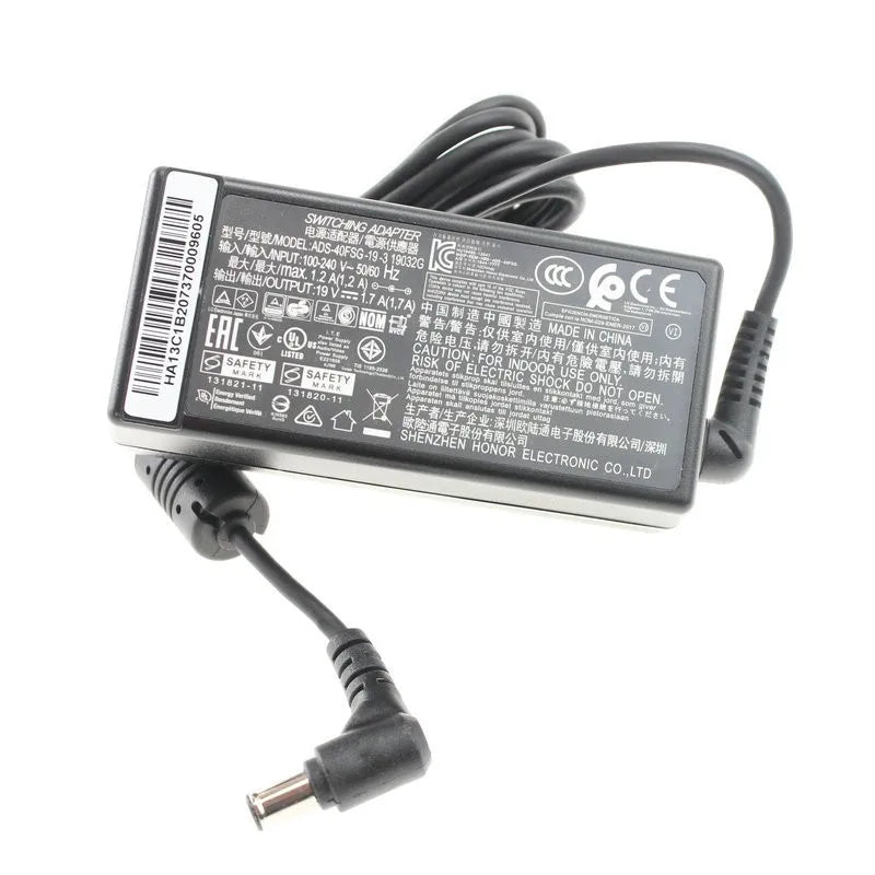 Original AC Adapter 19V 1.7A 32.3W 24TL510V 47-63HZ Charger for LG 22MT47D Personal TV MT47D 22MT47D-PZ 22" LED TV Power Supply