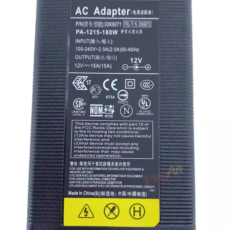 180W AC Adapter Charger 12V 15A 5.5*2.5mm AC Adapter Charger Power Supply