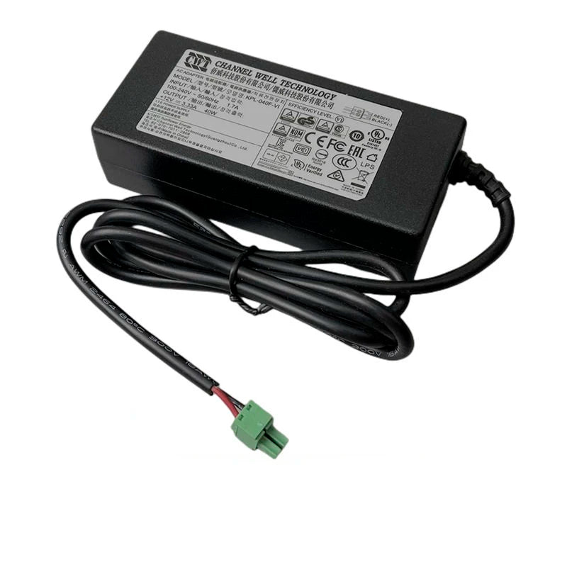 Genuine CWT KPL-040F-VI 12V 3.33A 40W 2 holes KPL-040F AC Adapter For LCD Display Hikvision Dahua Camera Power Supply Charger