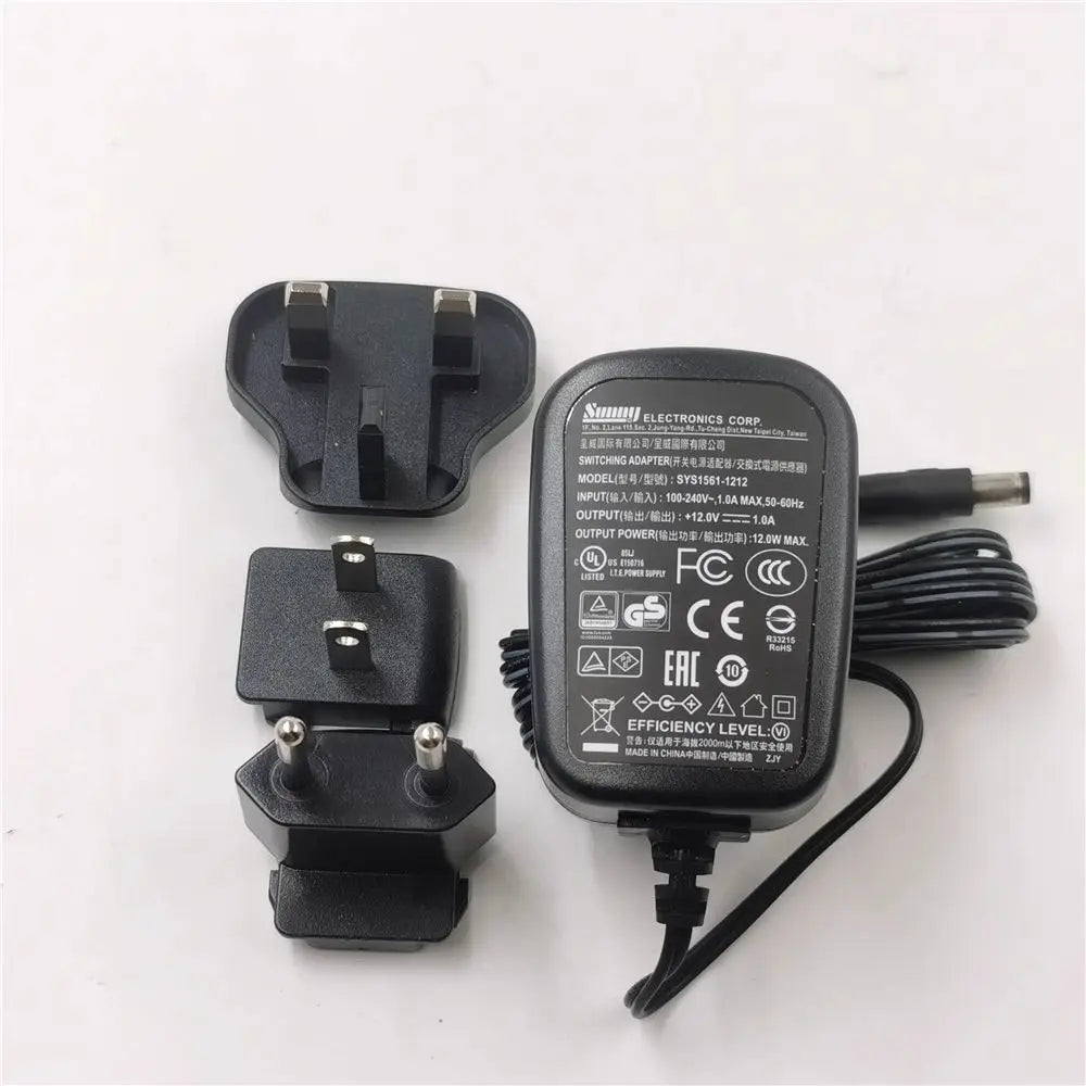 Original For Sunny Computer Technology Switching AC Adapter Charger  SYS1561-1212 12V 1A 5.5*2.5mm Power Supply EU/US/UK Plug