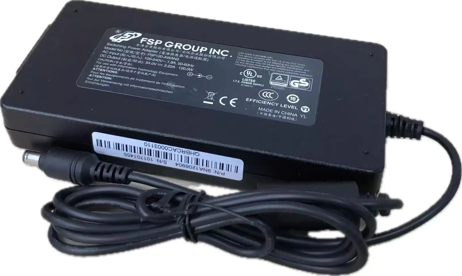 Genuine FSP FSP120-AWAN3 54V 2.22A 120W AC Switching Power Adapter For Hikvision DAHUA Video Recorder POE Power Supply Charger