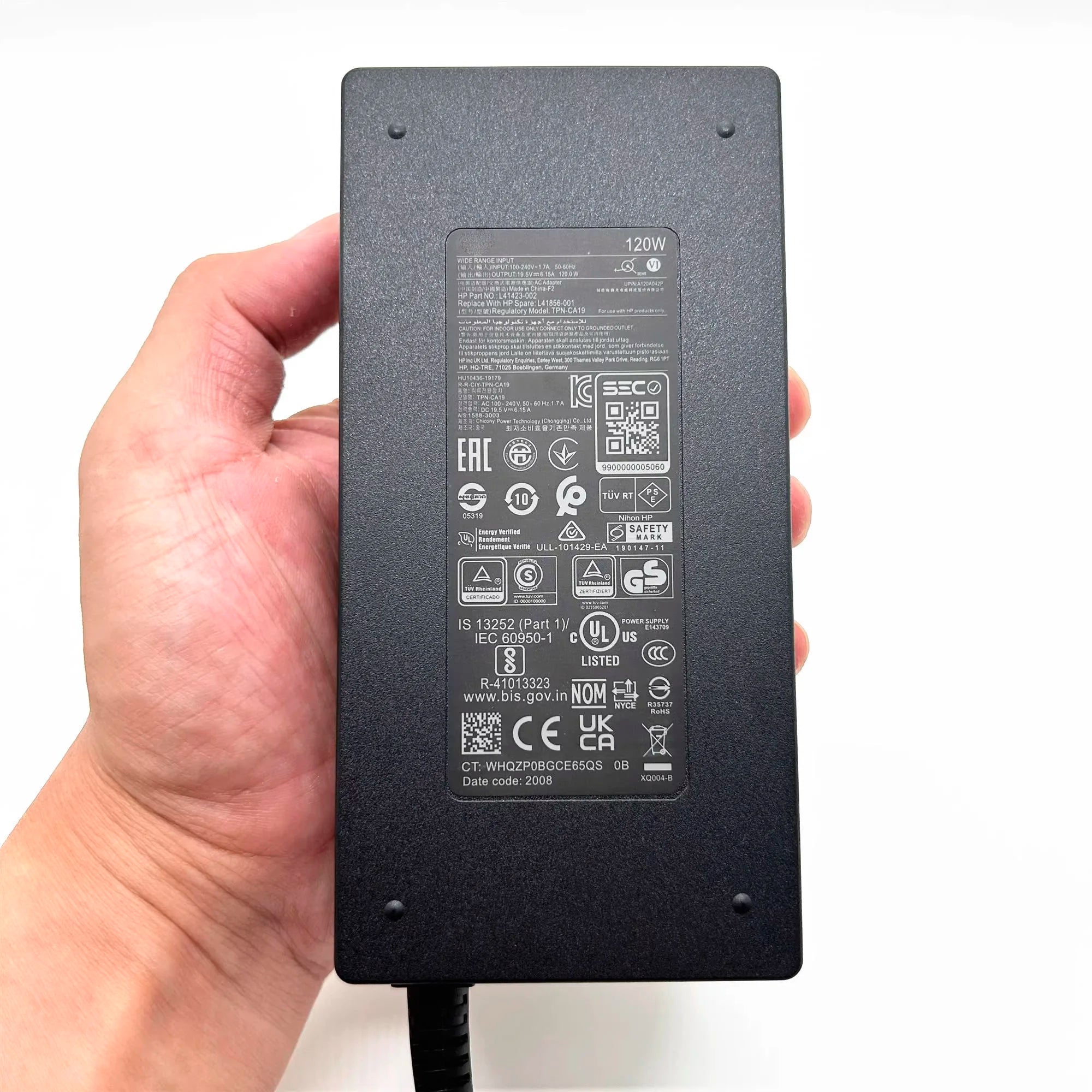 For HP Laptop Charger Genuine 19.5V 6.15A 120W TPN-CA19 TPN-DA19 TPN-LA18 L41423-002 L41856-001 Power Supply AC Adapter Blue Tip