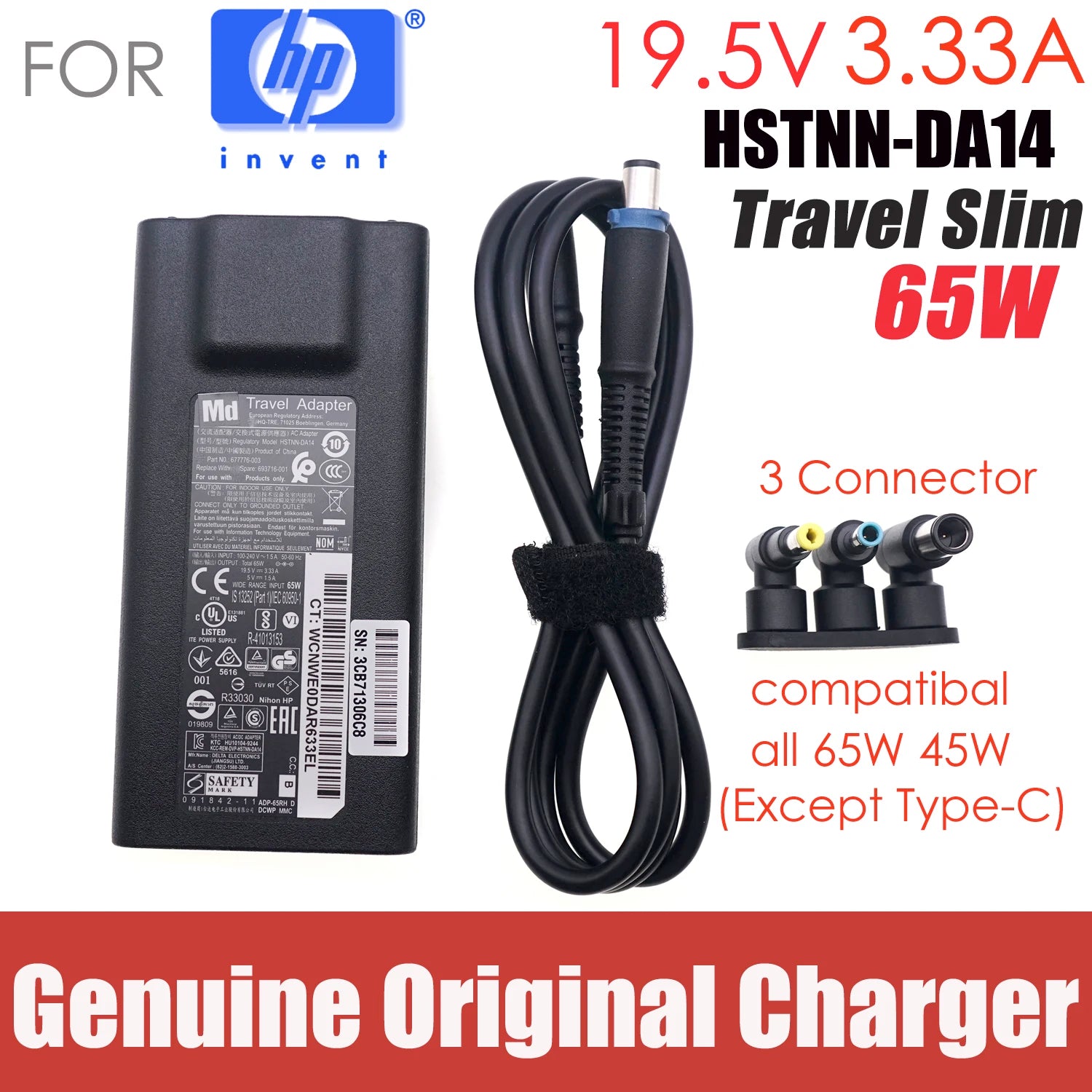 HSTNN-DA14 19.5V 3.33A 5V 1A Slim AC adapter For HP 67776-003 693716-001 753559-001 TPN-119 G2 G3 G4 430 G6 HSN-Q14C 450G5