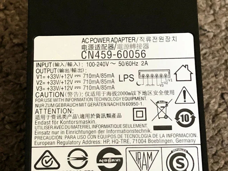 Original CN459-60056 AC Power Adapter Charger For HP Officejet Pro X451 X551 X476 X576 X451dn X451dw X476dn Printer Power Supply