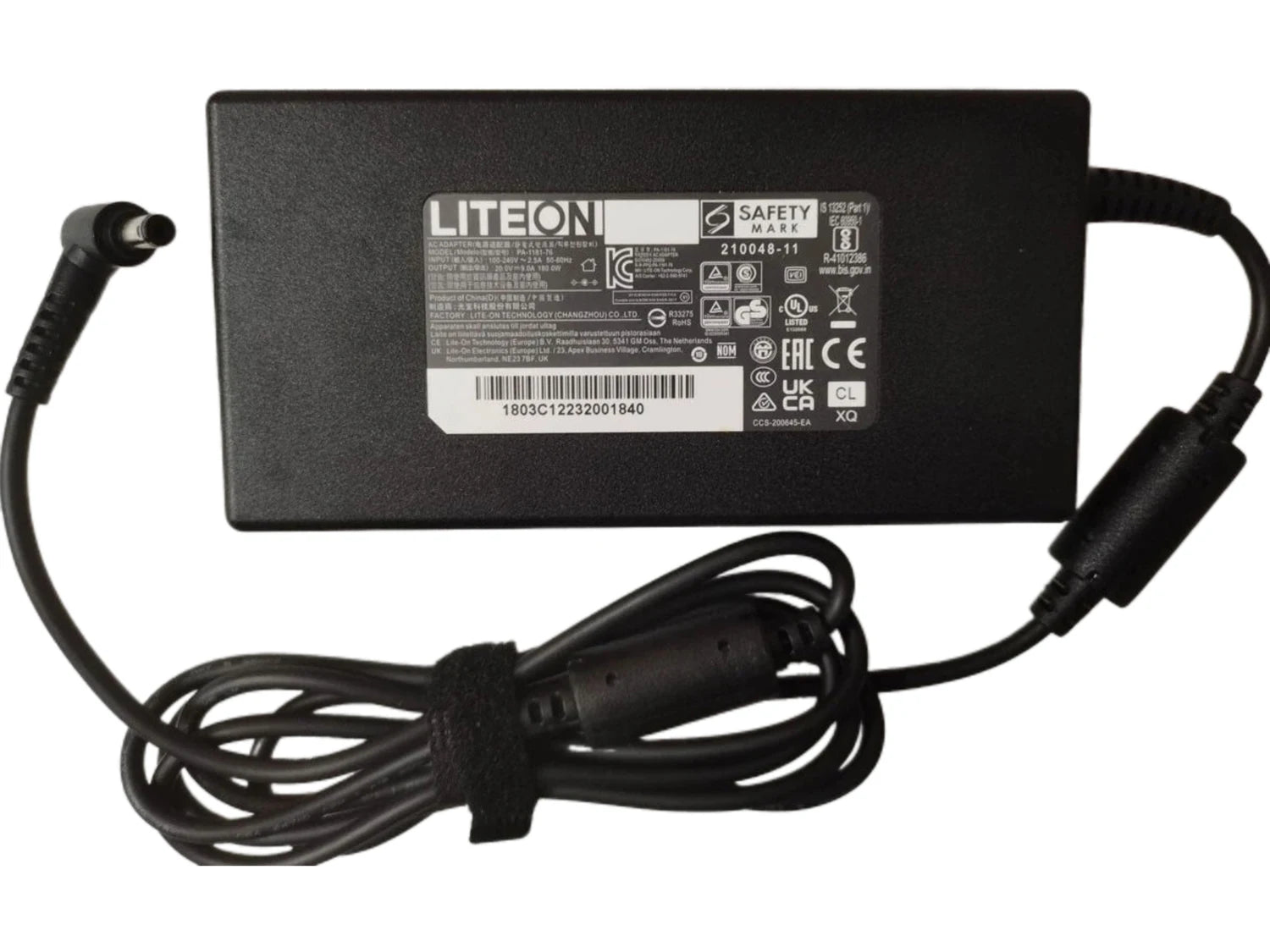 Genuine 180W Charger For THUNDEROBOT 911 MT Gaming Laptop Power Supply AC Adapter LITEON 20V 9A  PA-1181-76 5.5x2.5mm
