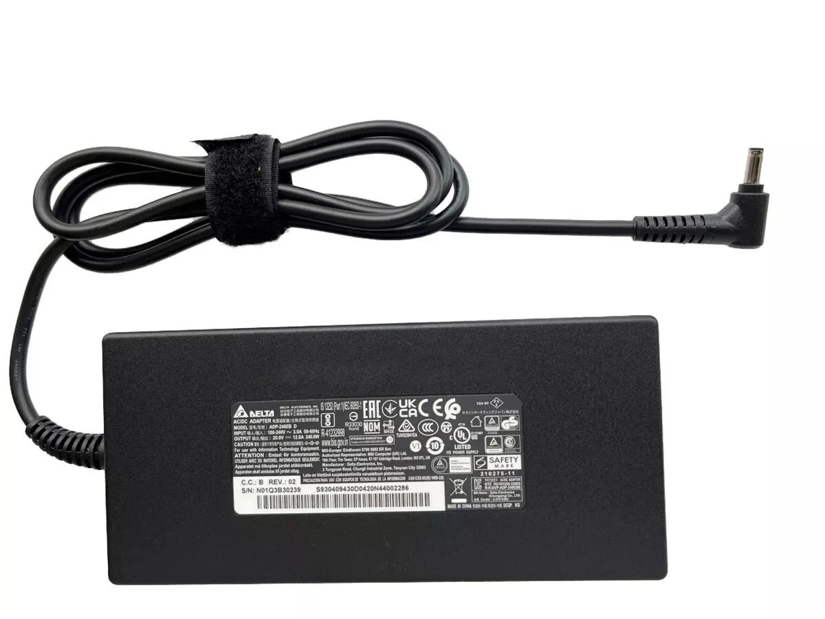 Genuine DELTA ADP-240EB D 20V 12A 240W 4.5x3.0mm Slim AC Adapter Charger For MSI Laptop Power Supply Original OEM