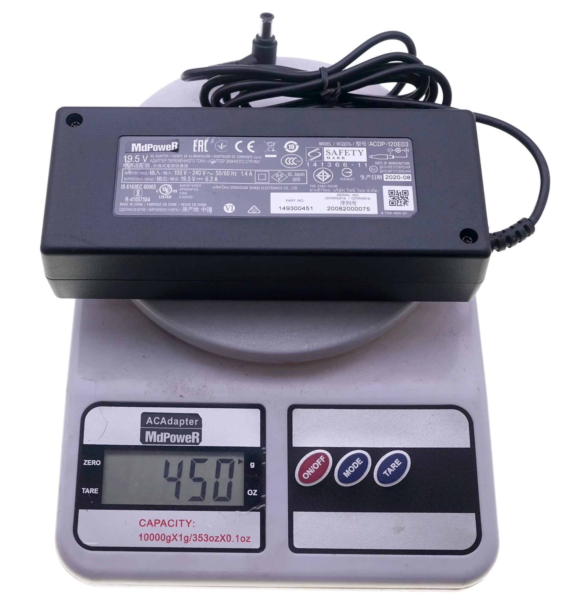 Genuine ACDP-120E03 ACDP-120D01 19.5V 6.2A AC Adapter Charger For Sony Bravia KDL-50W706B KDL-50W755C LCD/LED TV Power Supply