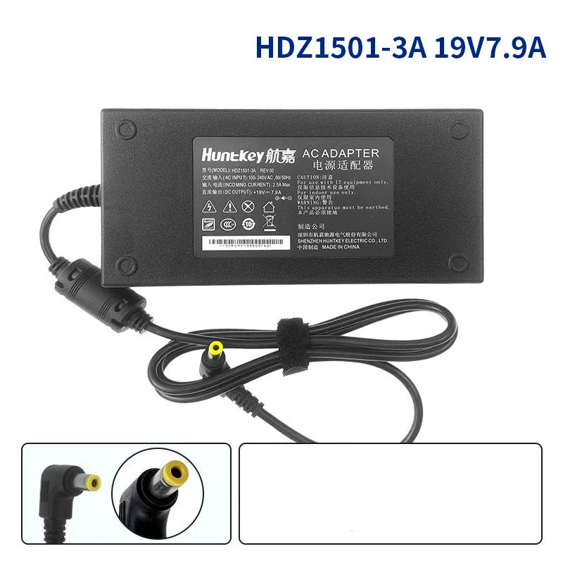 Original Huntkey 19V 7.9A 150W  Universal Notebook Adapter Gaming Laptop Charger HDZ1501-3A Projector Power Supply Genuine