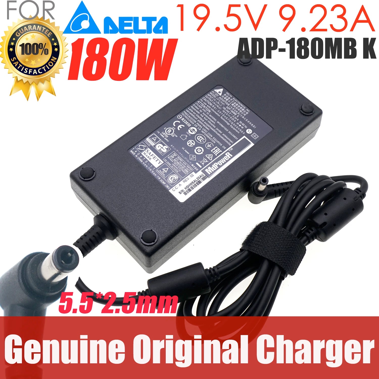 Genuine 19.5V 9.23A 180W ADP-180EB D ADP-180HB B  F AC Adapter Charger For MSI Gaming GL72M GL72MVR GF65 10UE-002CA Thin Laptop