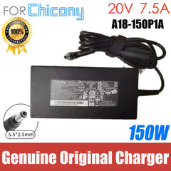 Genuine Chicony 150W 20V 7.5A A18-150P1A AC Adapter Charger For System76 Gazelle (gaze17) i7-127000H RTX3050Ti/RTX3050 Laptop