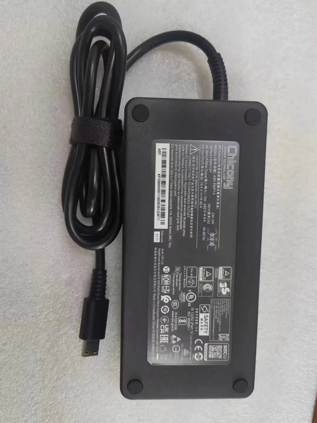 19.5V 16.92A 330W AC Adapter Laptop Charger For MSI Raider GE68HX 13VI-235AU Gaming Notebook Power Supply A20-330P1A A330A018P