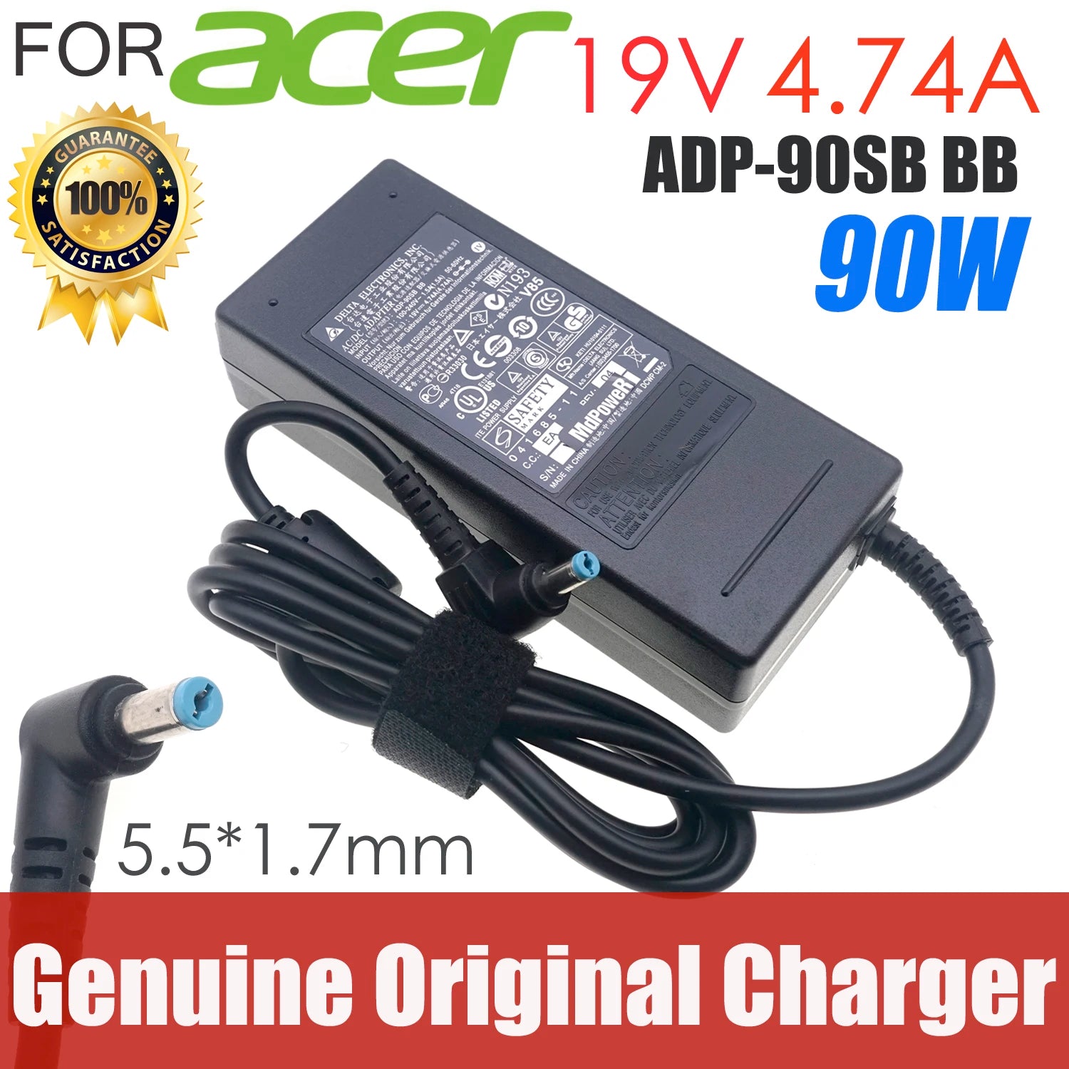 Original For ACER 19V 4.74A ADP-90SB BB laptop AC adapter charger ASPIRE V3-571G 4741G 4752G ADP-90CD DB PA-1900-32  24 04