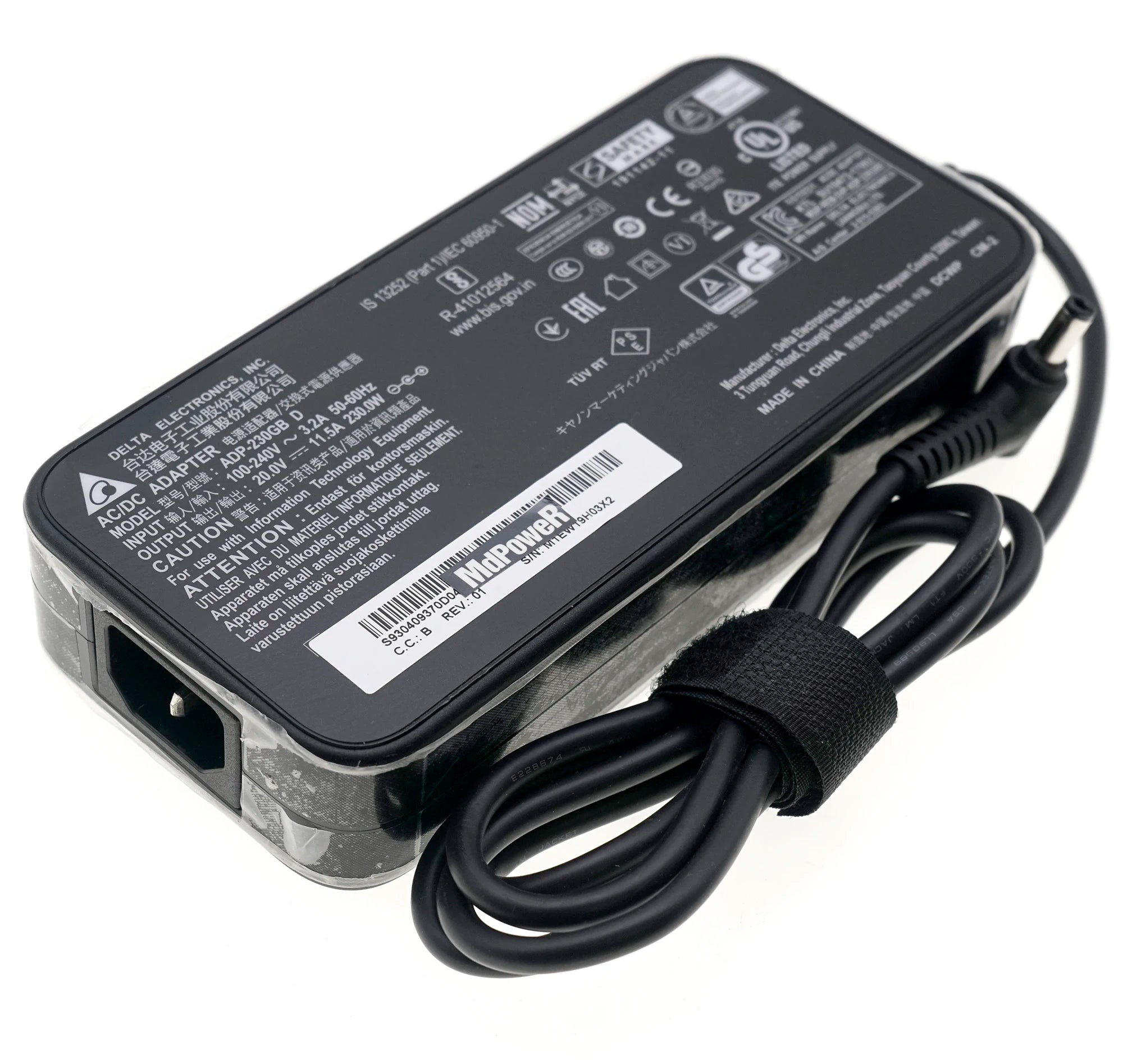 Original Delta ADP-230GB D 230W 20V 11.5A AC Adapter Charger for MSI WS66 11UMT-220GS66 GS75 GS66 10UE-280CA STEALTH Laptop