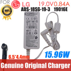 Original 19V 0.84A For LG 20M37H 19M35A 20M35D 20M37A LCD Monitor Power Supply 19016G ADS-18SG-19-3 AC Switching Adapter WHITE