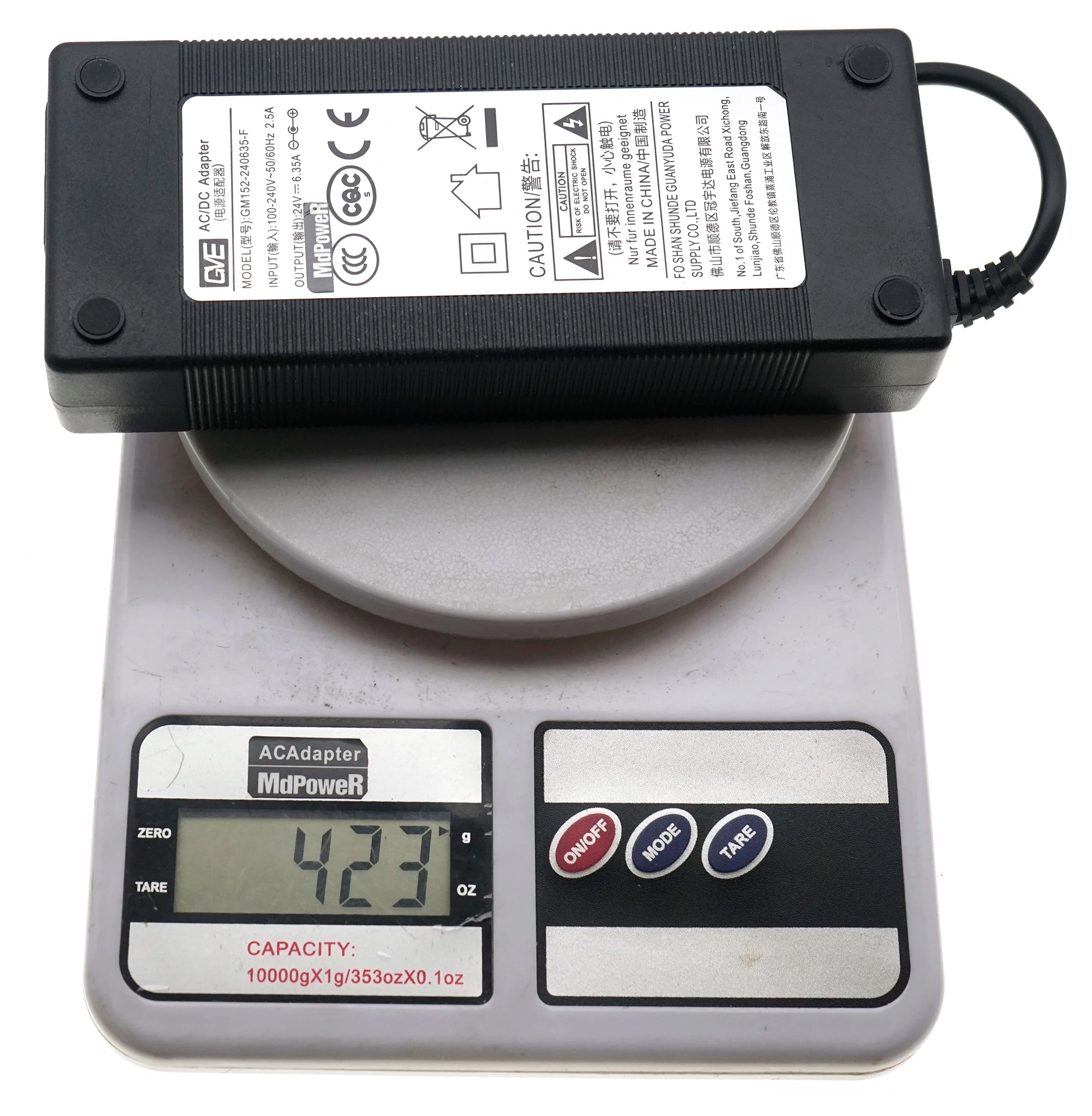 Genuine GVE GM152-240635-F AC/DC Adapter 24V 6.35A Charger Power Supply 5.5*2.5mm