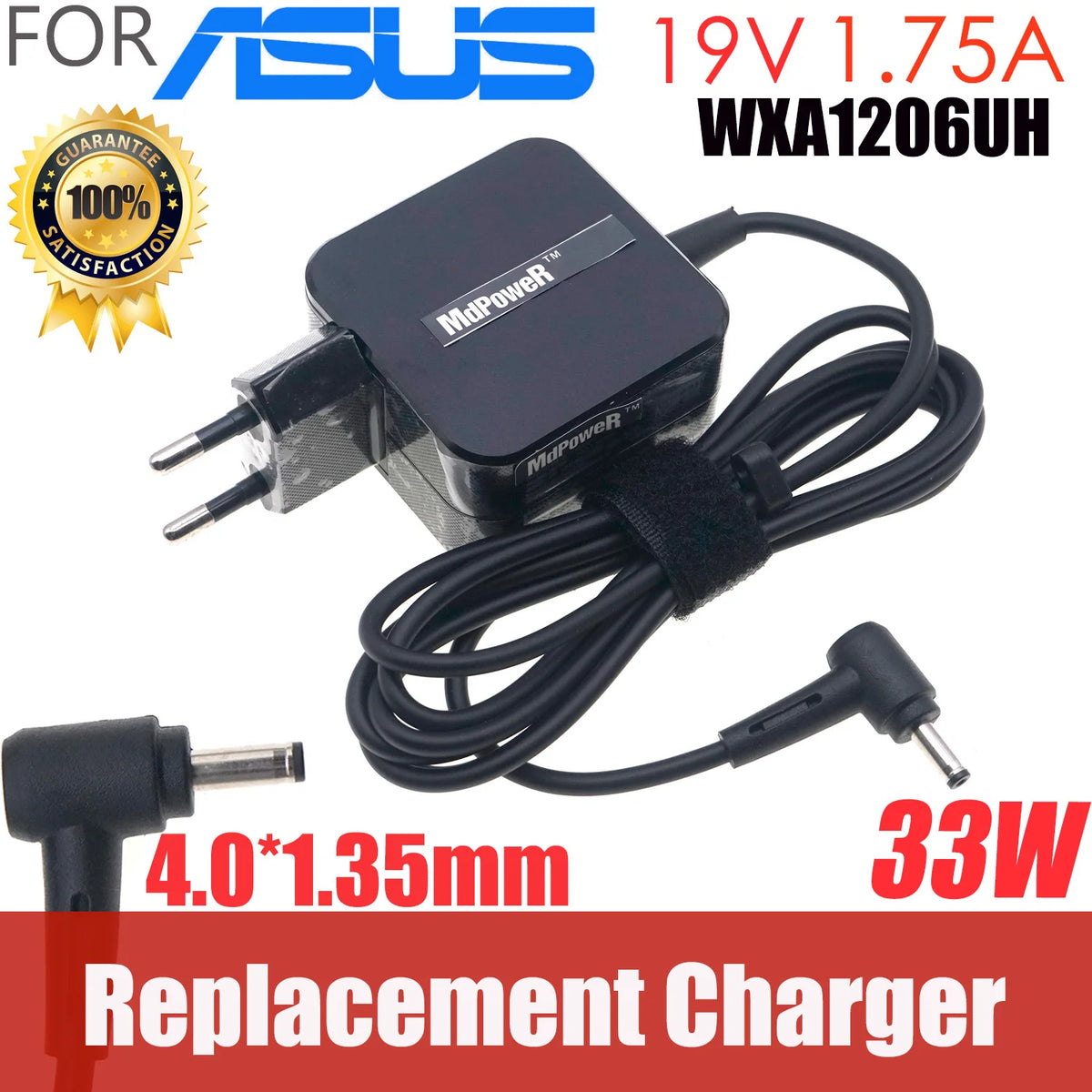 ADP-33AW 19V 1.75A 33W 4.0*1.35mm For ASUS Laptop AC adapter S200E X202E X201E Q200 S200L S220 Power charger X453M F453 X403M