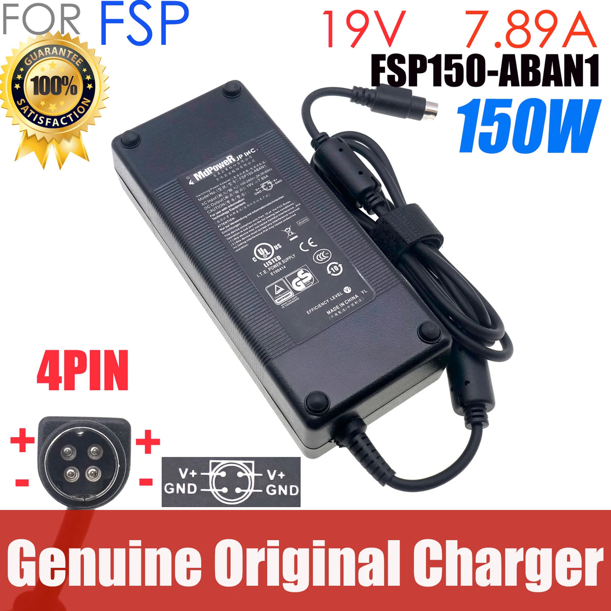Genuine FSP FSP150-AAA FSP150-ABBN1 FSP150-ABBN2 FSP150-AHA AC DC Adapter Charger 19V 7.89A 150W For GETAC X500 Power Supply
