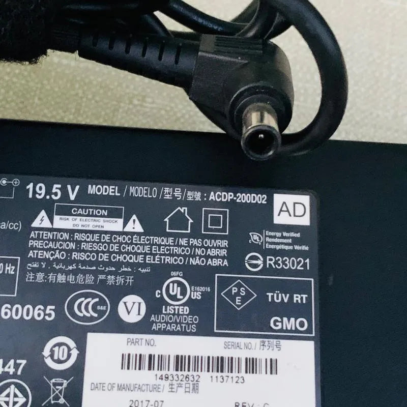 Genuine 19.5V 10.26A 200W ACDP-200D03 ADP-200HR A 149332631 TV AC Power Adapter For SONY KD-55X900E 4K ULTRA HD TV Power Supply