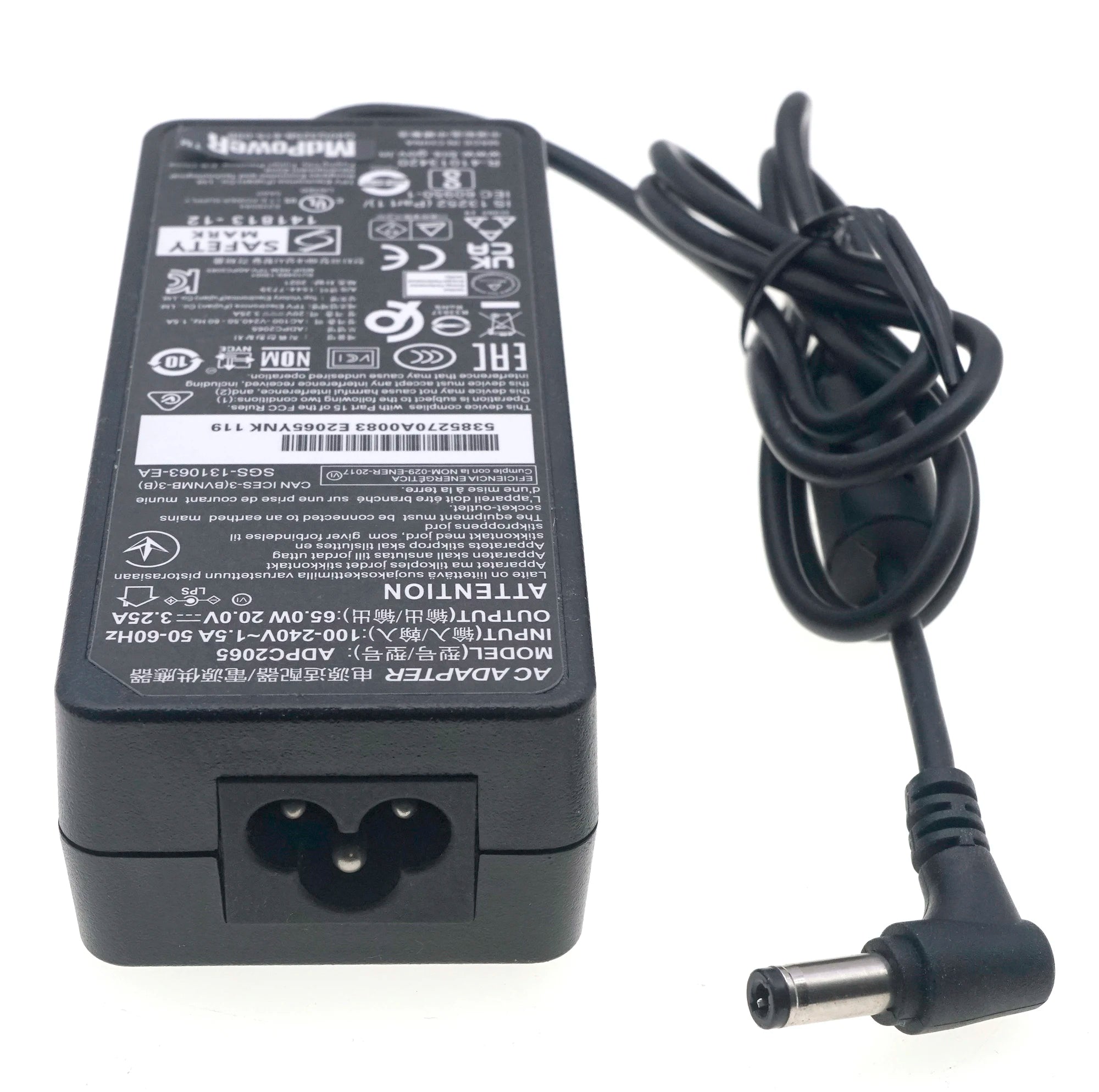 Original ADPC2065 65W 20V 3.25A AC Adapter Charger for Philips 275E1275E1S 275E1E 288E2A 4K Ultra HD LCD Monitor Power Supply