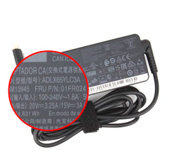 Original 65W 20V 3.25A Type C AC Adapter Laptop Charger for Lenovo ThinkPad T480 T480s T580 X280 X380 E580 L380 L480 15V-3A