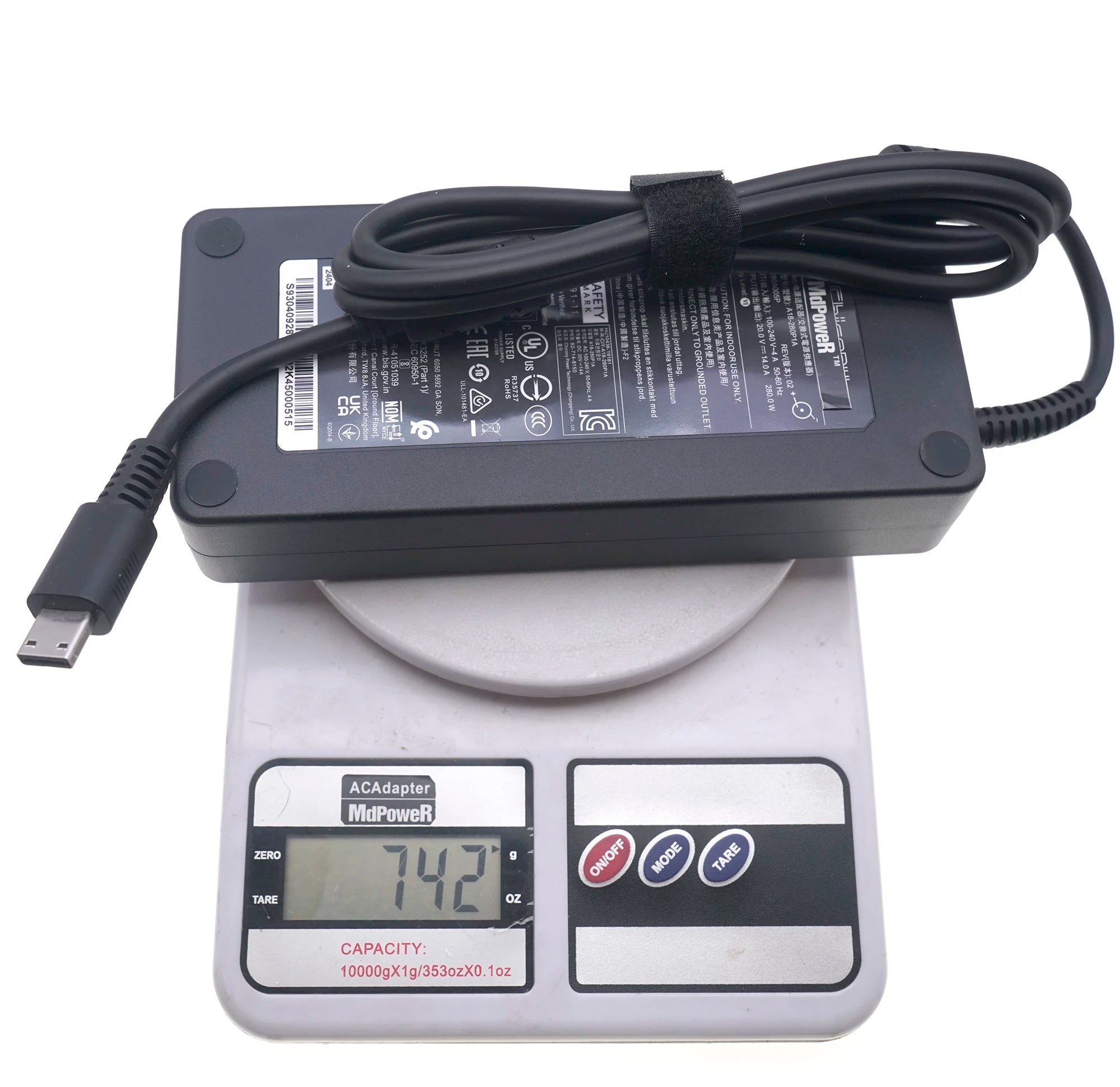 Replacement Chicony 20V 14A 280W AC Power Supply Adapter For MSI GF76 Raider 10UH GE66 GP66 Laptop Charger A18-280P1A A280A005P