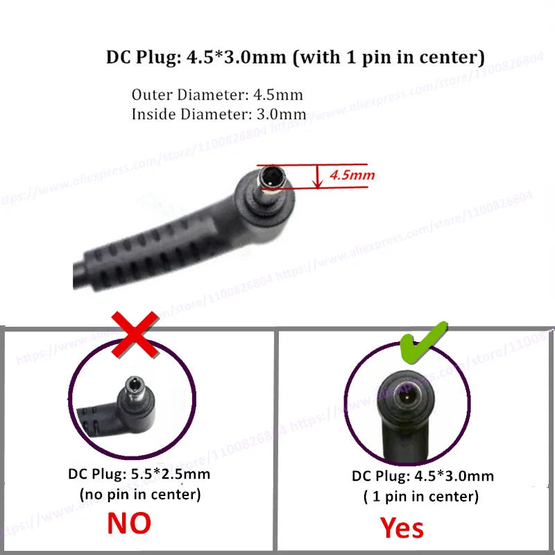 Original DELTA ADP-65GD D Power Adapter 19V 3.42A 65W 4.5x3.0mm For MSI Modern 15 MS-1552 Modern 14 Laptop Charger S930401922D04