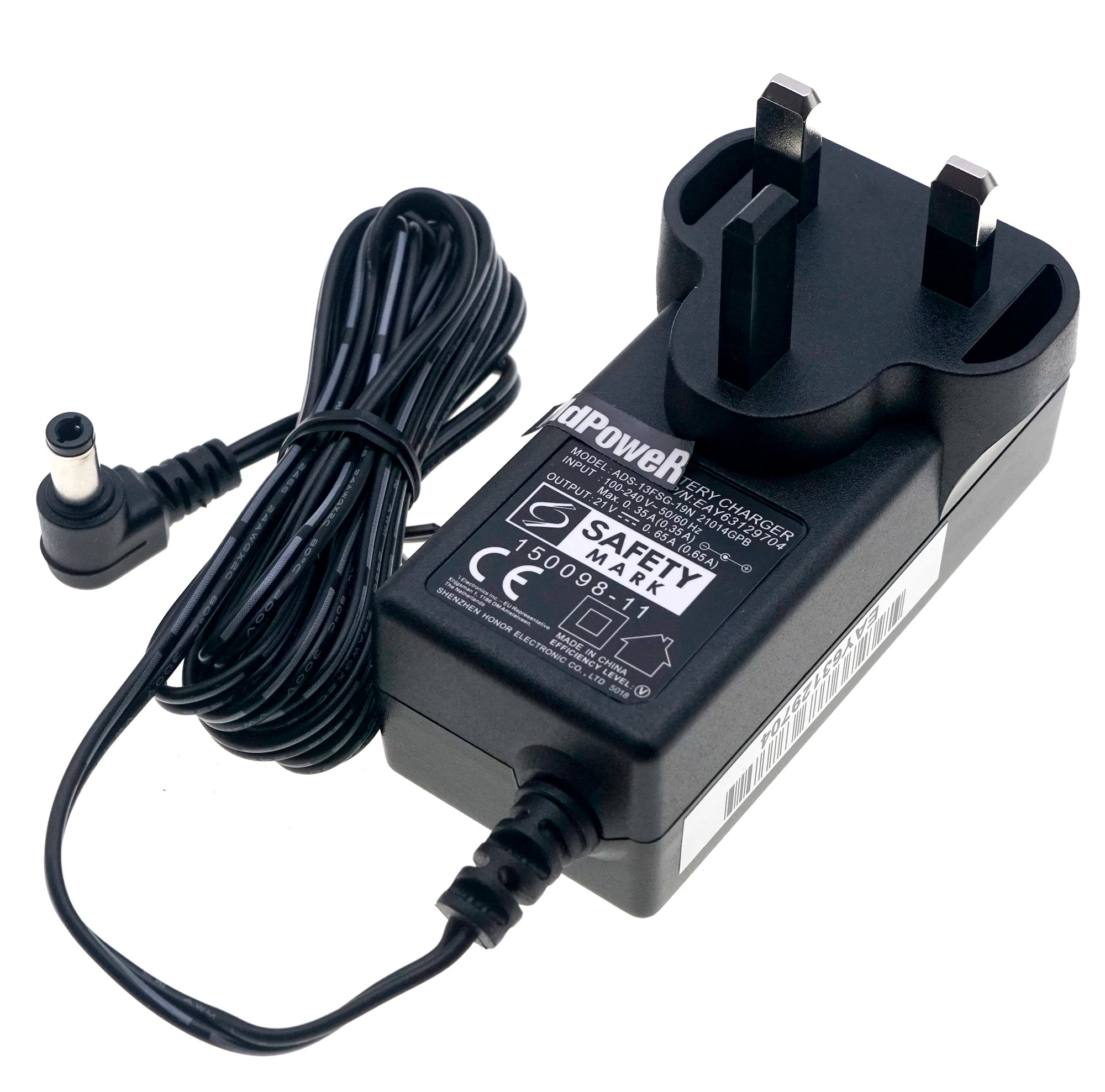 Original ADS-13FSG-19N EAY63129704 21V 0.65A Battery Charger For LG VS8400SCW Vacuum cleaner Power Supply US UK Plug