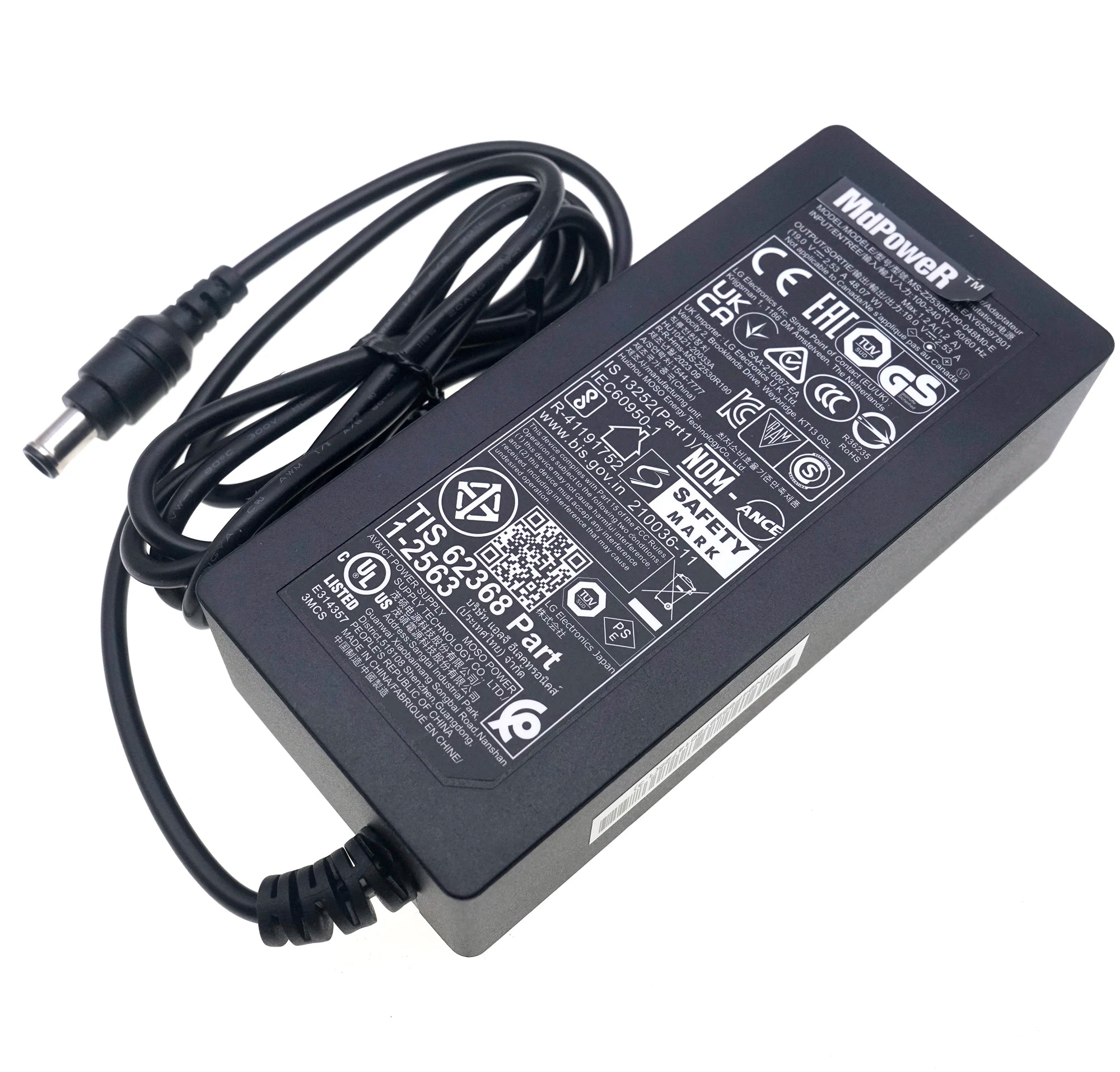 Genuine 19V 2.53A 48W AC Adapter A4819-FDY DA-48F19 LCAP35 LCAP45 For LG 32 inch TV 32MB25VQ 32MB27VQ LCD Monitor Power Supply