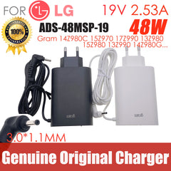 Original AC Adapter Charger For LG 19V 2.53A WA-48B19FS PA-1650-43 DA-48F19 ADS-48MSP-19 Gram 14Z980 15Z970 13Z990 Ultrabook