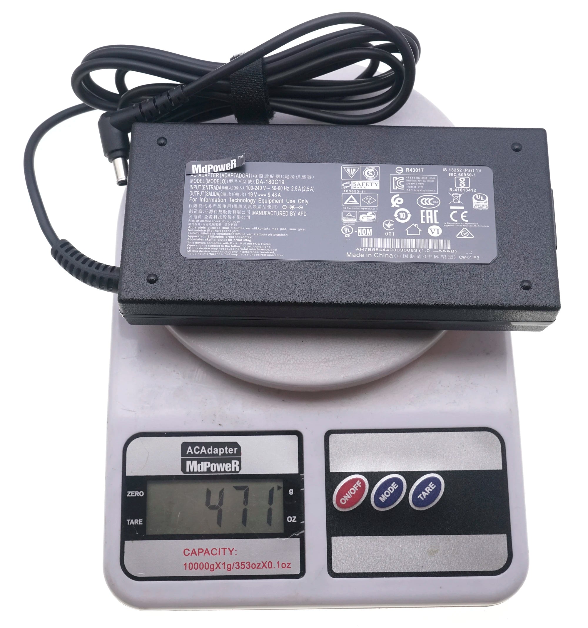 New Original For LG 38WK95C 38UC99-W 32UD99-W LCD Monitor DA-180C19 EAY64449304 EAY64449302 19V 9.48A AC DC Adapter Power Supply