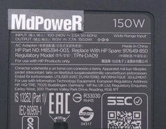 Genuine TPN-DA09 917649-850 776620-001 19.5V 7.7A AC Adapter for HP TPN-LA09 Q173 Q174 ZBOOK 15 G3 G4 OMEN 15 PAVILION charger