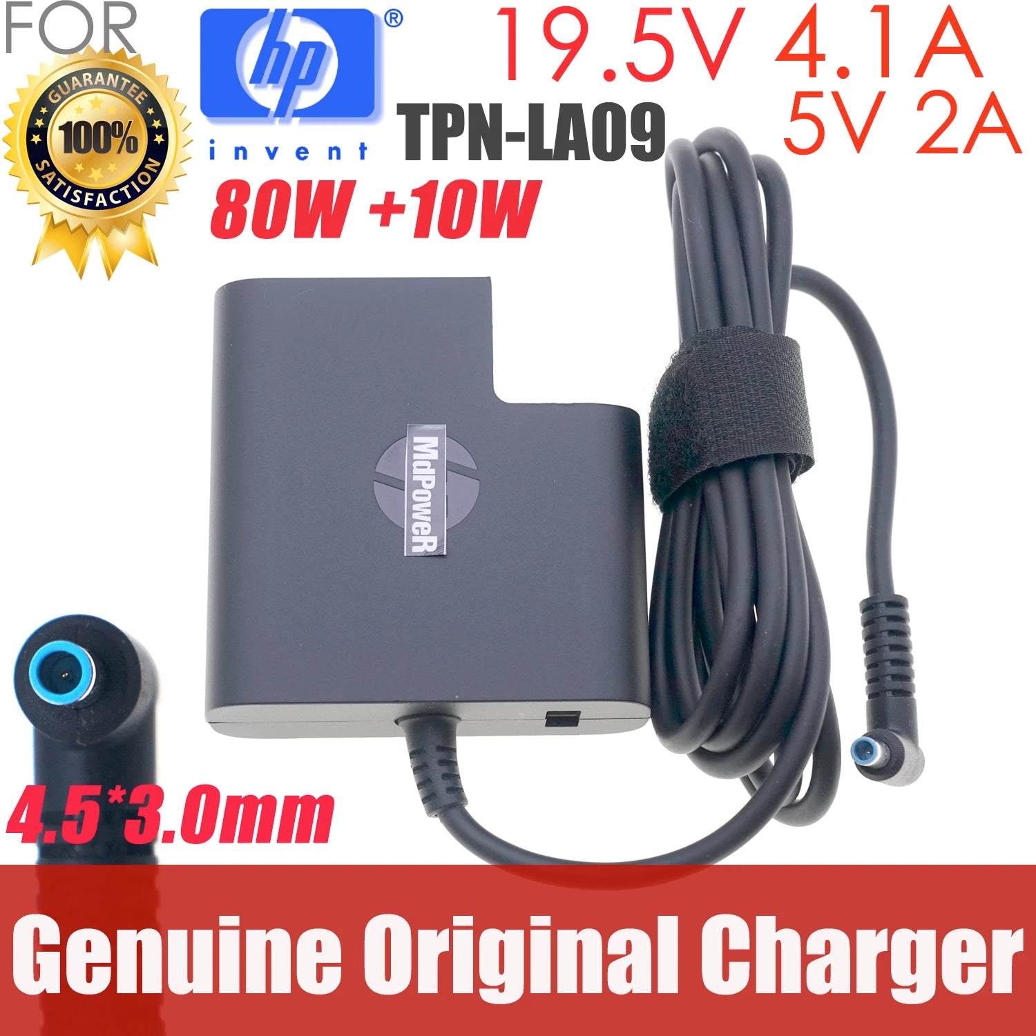 Genuine TPN-LA09 Power Adapter 19.5V 4.1A 5V 2A 80W+10W Charger for HP L30759-001 922795-001 923389-001 Power Supply 4.5*3.0mm