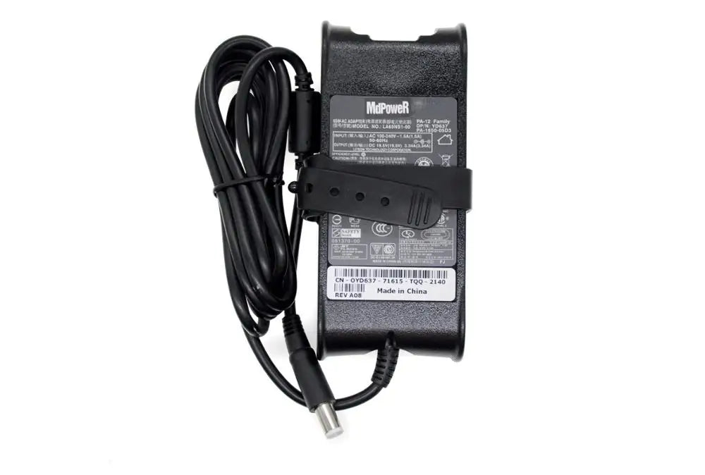 Original 19.5V 3.34A 65W AC Adapter Charger for Dellinspiron M101z-1120 1400 1420 14-3446/3449/3445/3443 14-3442 14-5442 14-5445