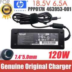 Original 18.5V 6.5A 120W 7.4*5.0mm AC Adapter for HP DV7 8570w 8730p 8740P DV8 PPP017H PPP016L 391174-001 463953-001 609941-001