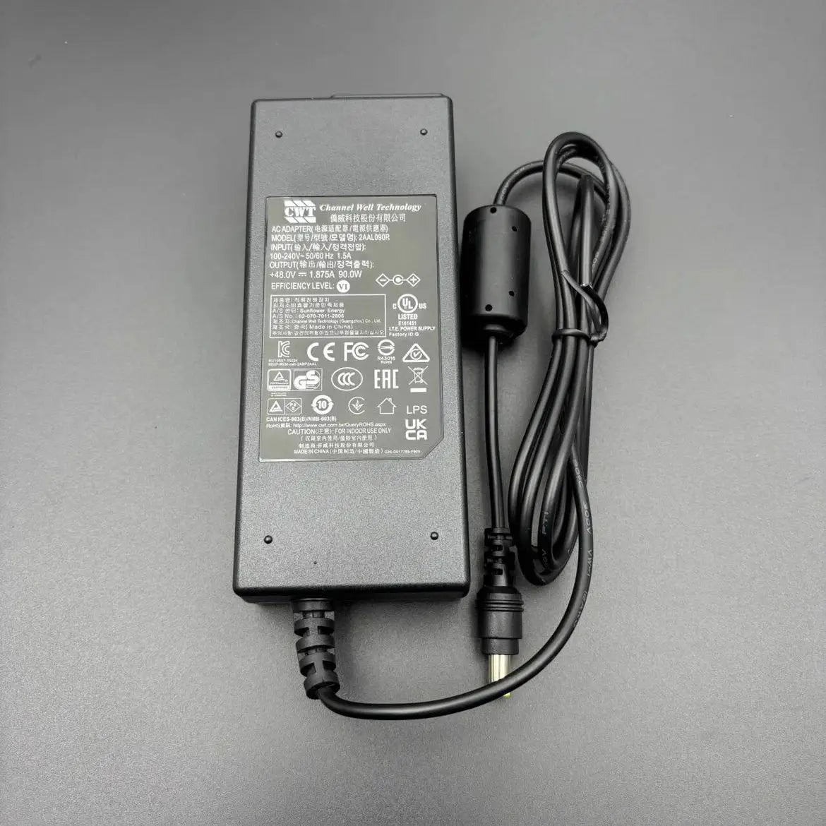 Genuine 48V 1.875A 90W 5.5x1.7mm CWT 2AAL090R AC Power Supply AC Adapter For Hikvision Hard Disk Video Recorder Power Charger
