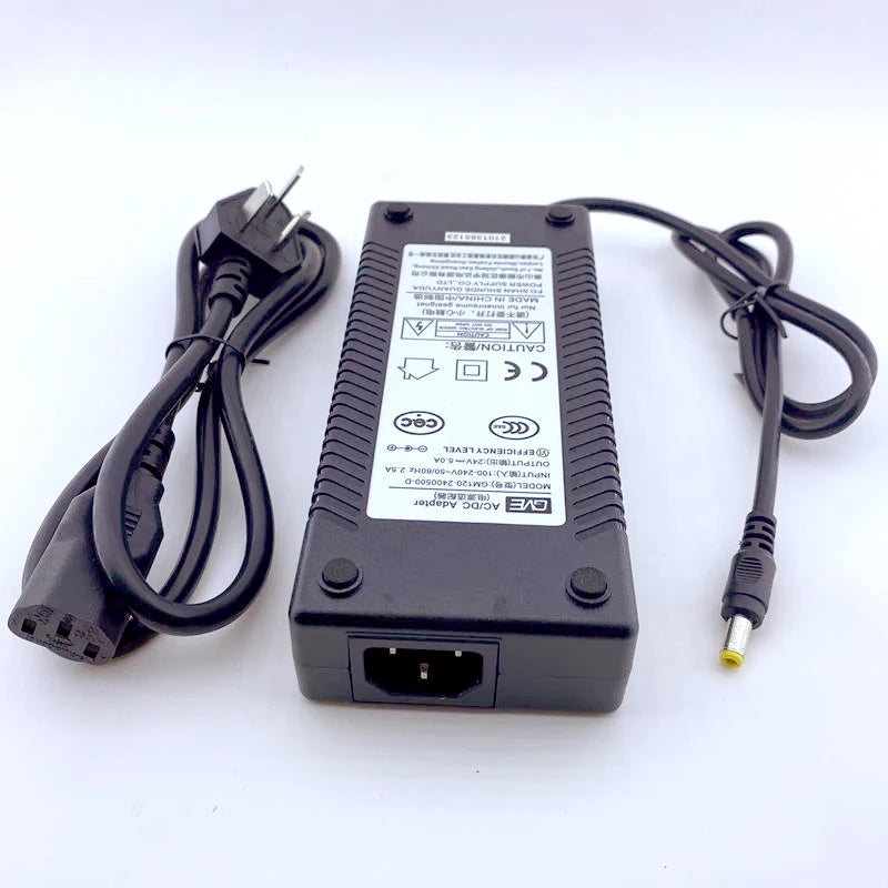 Original GM120-2400500-F 24V 5A 120W 5.5*2.5mm AC Adapter 120W Charger For GVE Water Purifier / Cash Register Power Supply