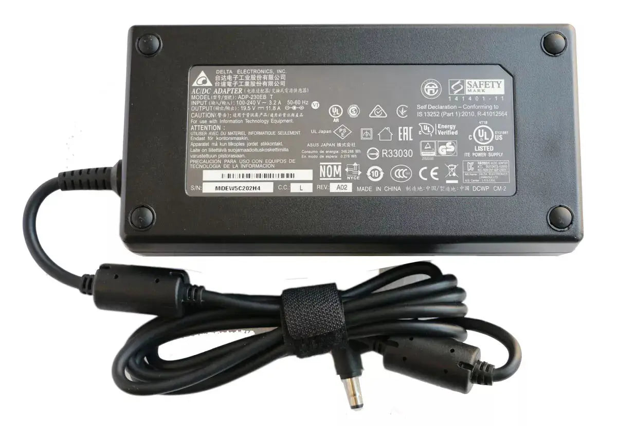 Genuine Delta 19.5V11.8A ADP-230EB T AC Adapter Charger for System76 Oryx Pro Oryp3 230W Gaming Laptop Power Supply Original