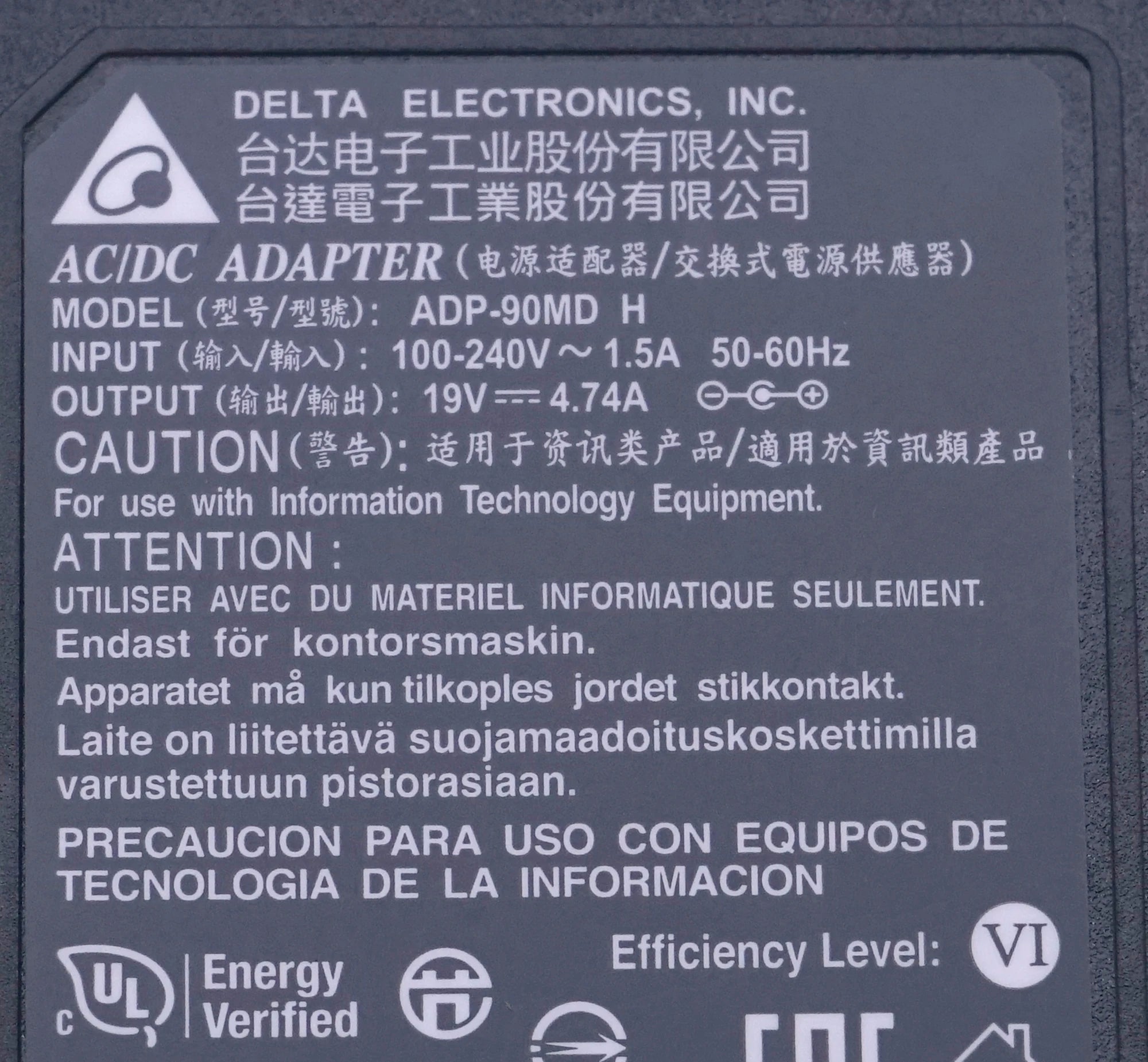 Genuine Delta ADP-90MD H 19V 4.74A 90W ADP-90MD BB ADP-90SB BB AC/DC Adapter For Acer Aspire 3020 5020 Laptop Charger A090A029L