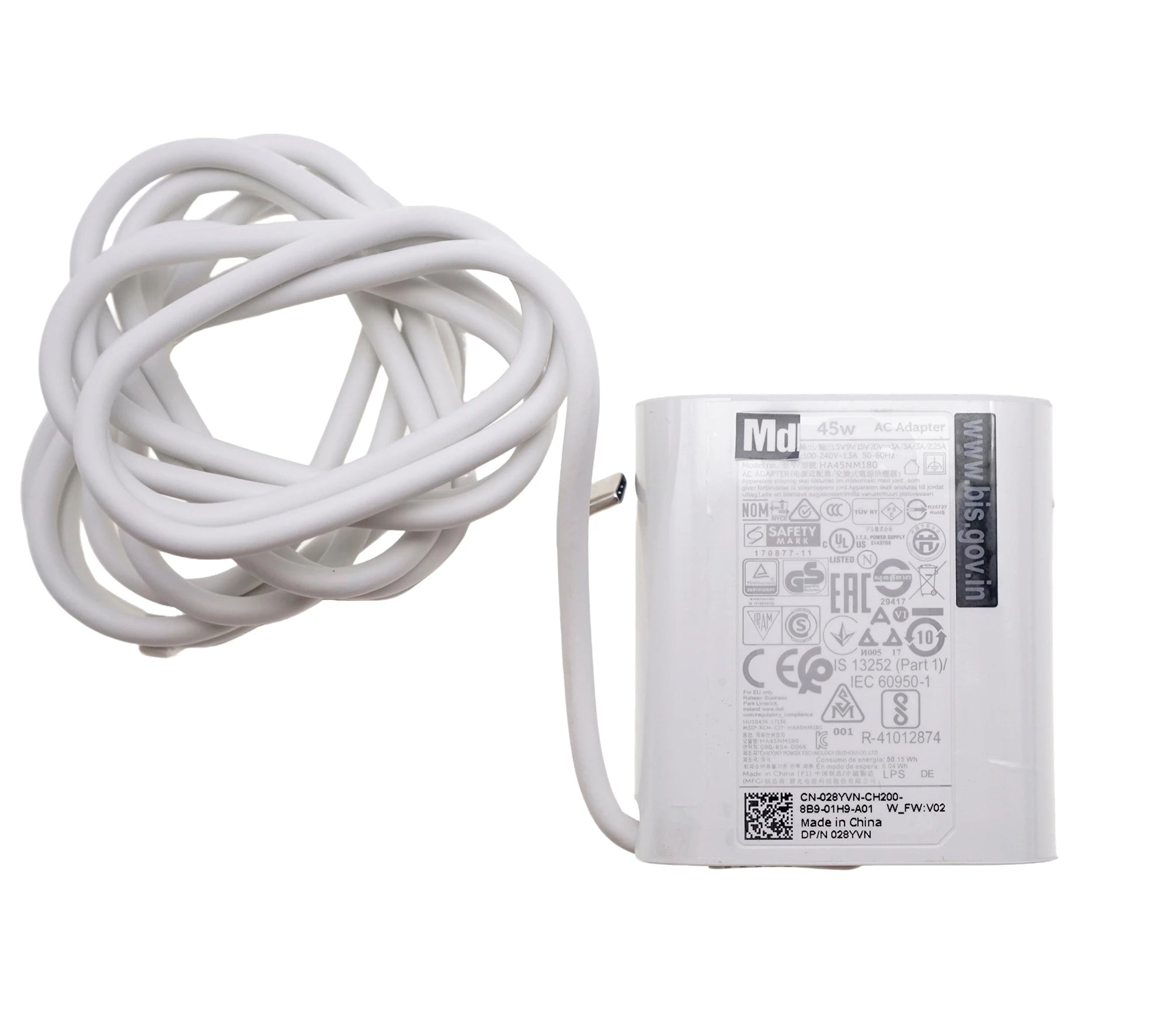 Genuine HA45NM180 45W GAN 20V 2.25A TYPE-C USB-C Laptop AC Adapter Charger For DELL LATITUDE 7275 VENUE 8 PRO 5855 Power Supply