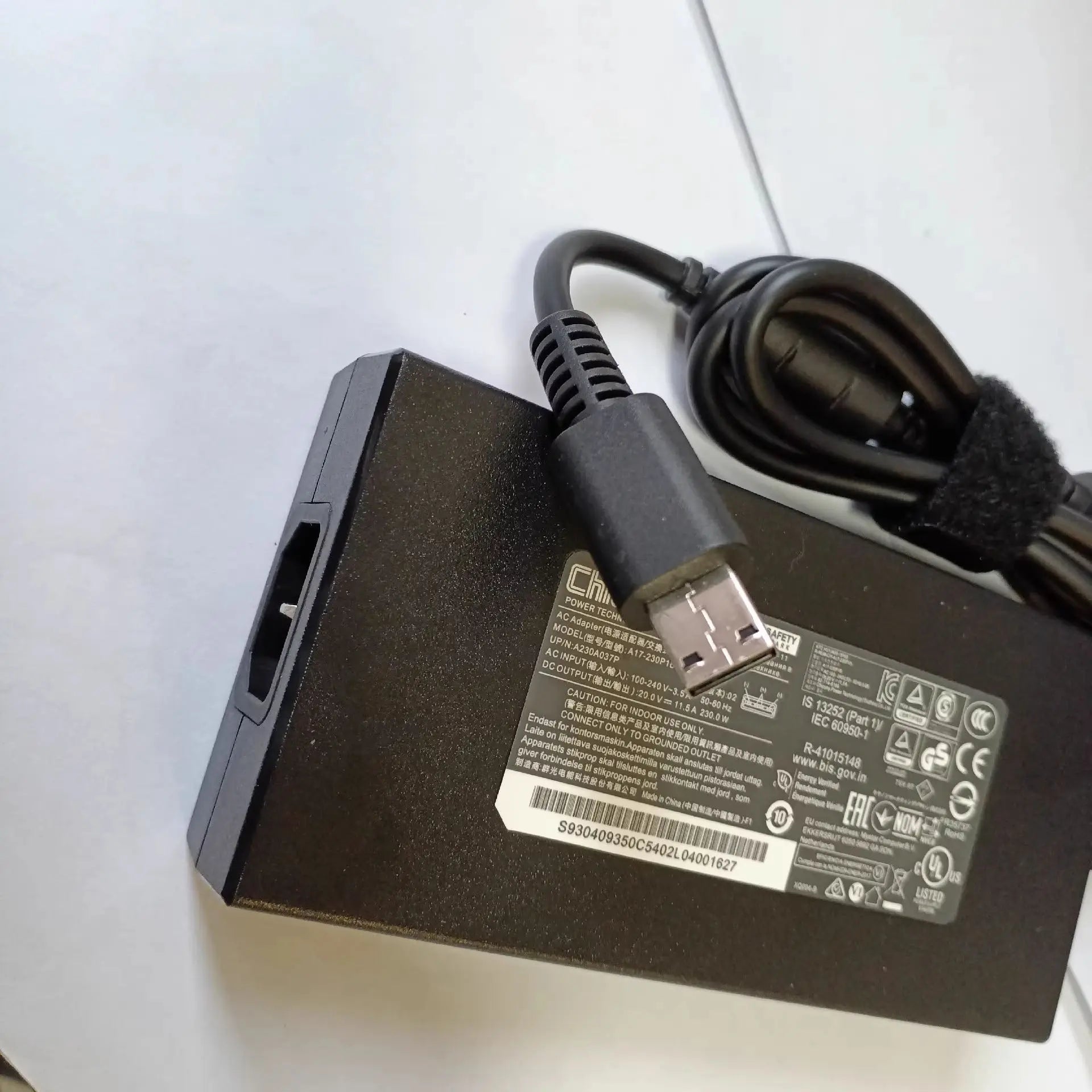 New Chicony A17-230P1B 20V 11.5A 230W AC Adapter For MSI GP76 GE66 GE76 Gaming Laptop Power Supply Charger ADP-230GB D USB Tip
