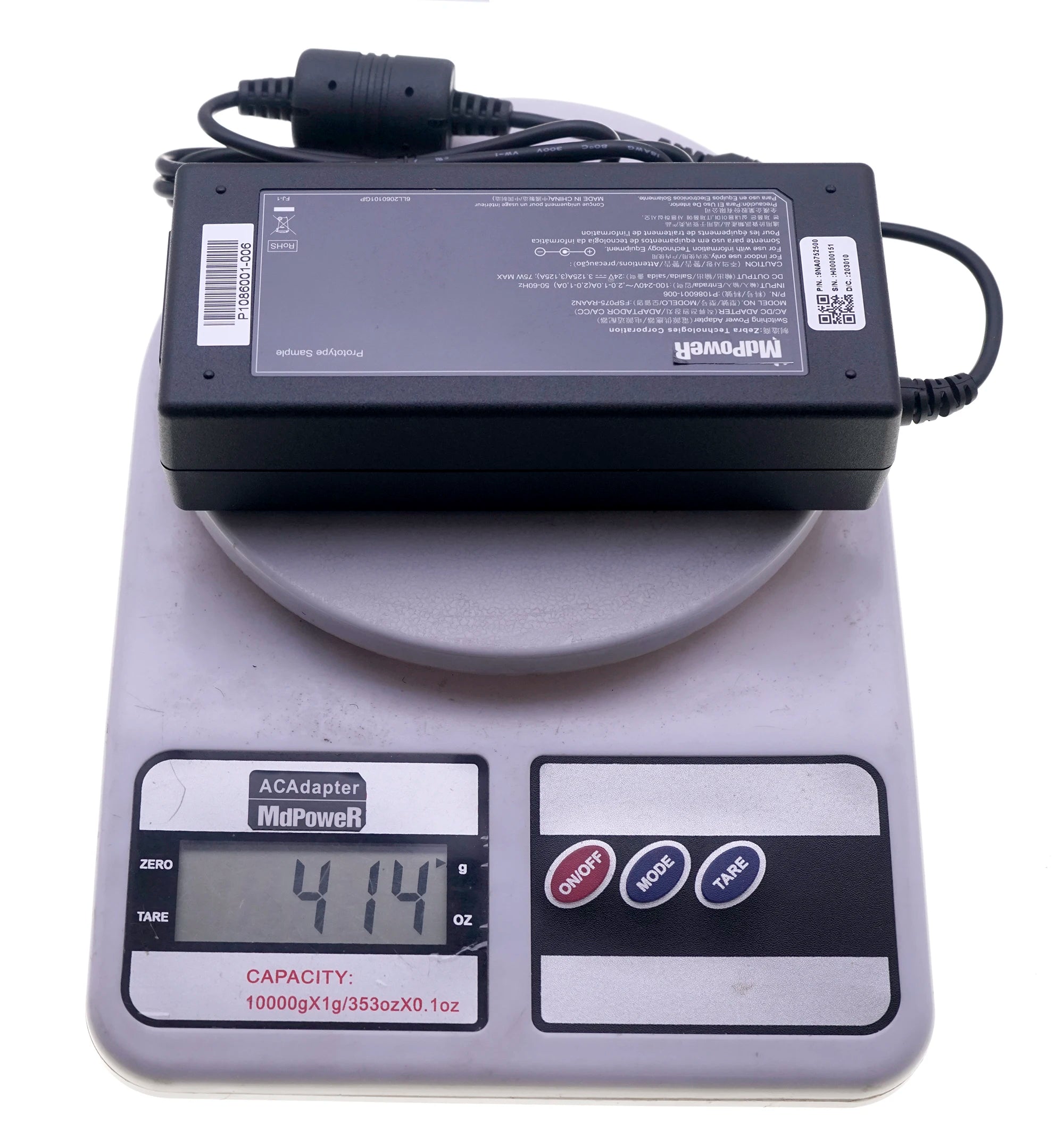 Original SAWA-52-312524 AC Adapter 24V 3.125A 75W P1076001-006 Power Supply For ZEBRA GX420T GX430T ZD420 Charger FSP075-RAAN2