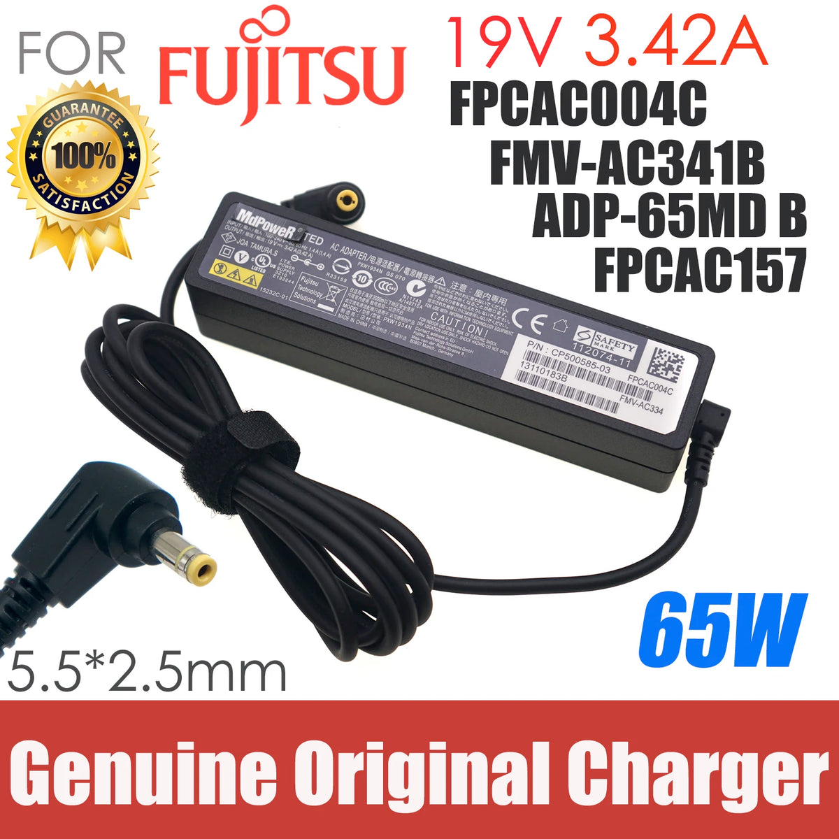 Genuine 19V 3.42A 65W ADP-65MD B A13-065N3A Laptop AC Adapter Charger For Fujitsu Lifebook U554 E743 SH771 P702 P70 PXW1934N